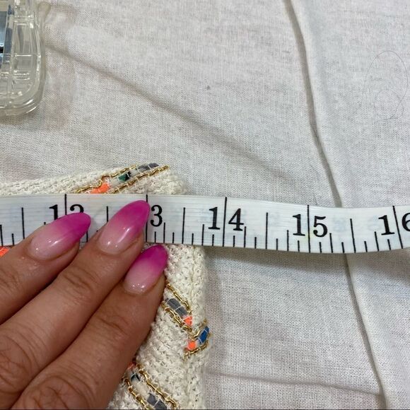 Anthro Mauve Brand Lucaya Tweed Flare Striped Skirt Size 0 - Picture 12 of 14